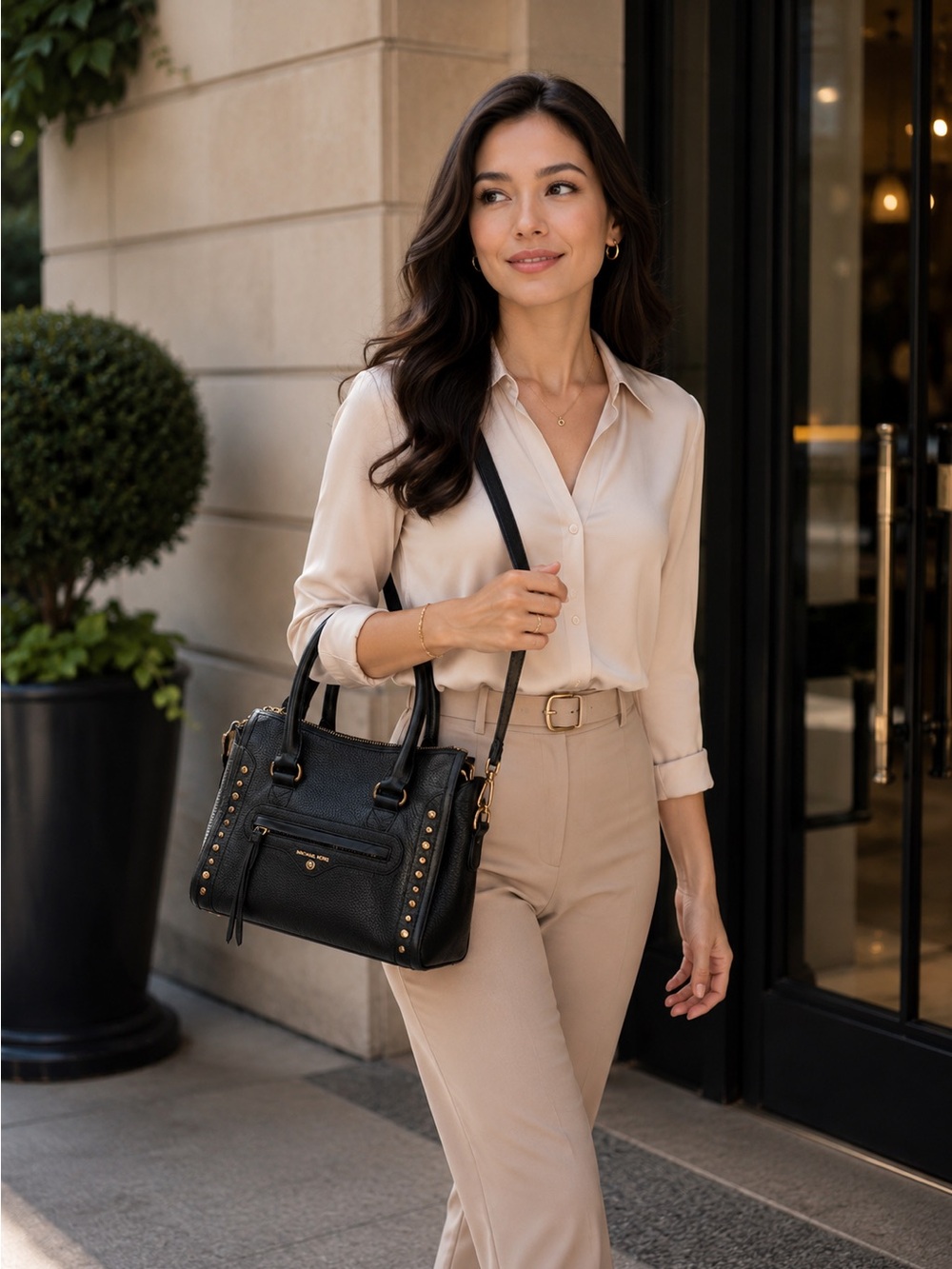 Michael Kors Studded Leather Crossbody bag